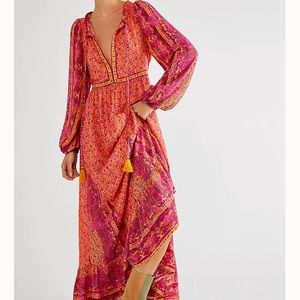 Free People happy feelings midi dress. Size M. EUC